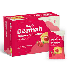 ديمه كب كيك فراوله 12عبوه