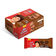 ابو ولد بسكوت سندويش بنكهة الشوكولاته (1*12)